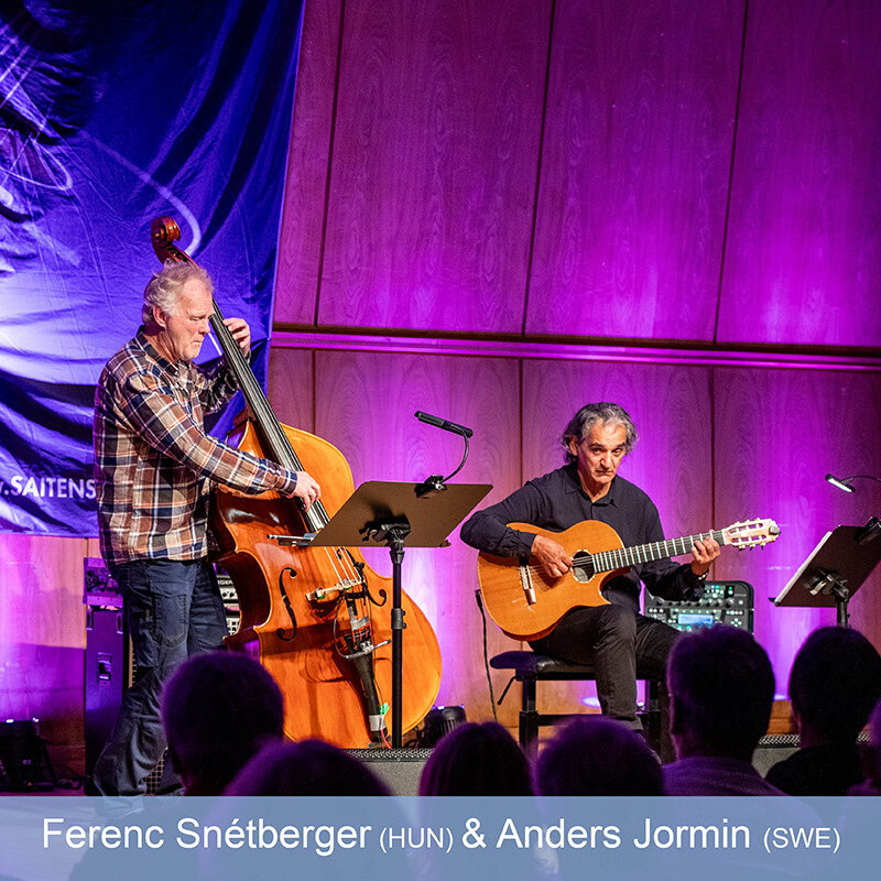 Ferenc Snétberger und Anders Jormin beim Gitarrenfestival Saitensprünge 2023 in Bad Aibling