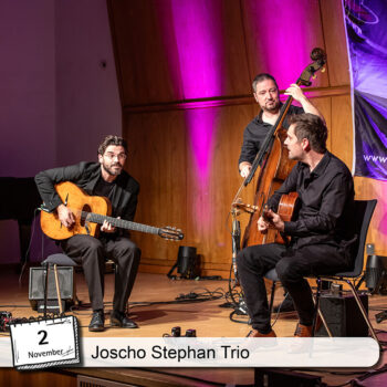 Das Joscho Stephan Trio live beim Gitarrenfestival Saitensprünge 2024