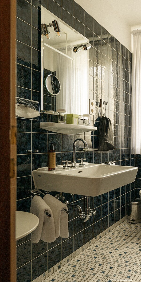 Badezimmer im Hotel Das Lindner