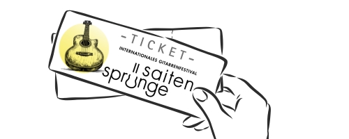 Grafik einer Hand, die zwei Tickets hält