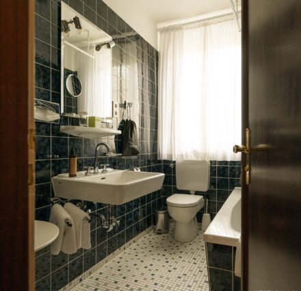 Badezimmer im Hotel Das Lindner