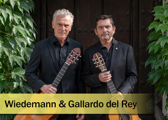 Slider-Künster-Wiedemann-del-Rey Augustin Wiedemann und José María Gallardo del Rey mit Gitarren