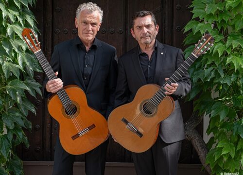 Augustin Wiedemann und José María Gallardo del Rey mit Gitarren